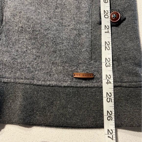 Ted Baker London Mens Cotton Wool Jacket Sweater Button Up - Picture 10 of 12